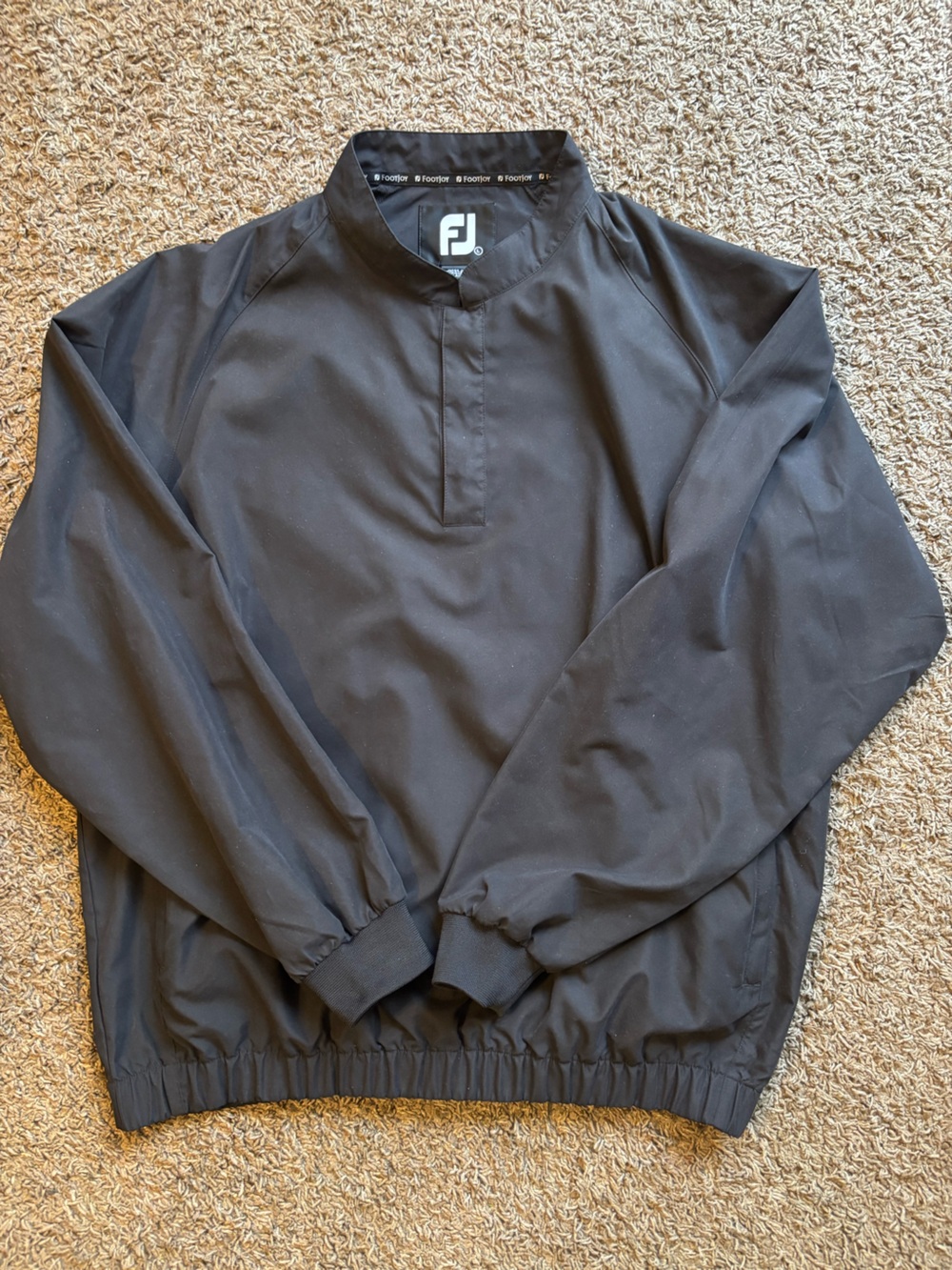 FootJoy Black Pullover Bomber-Style Jacket